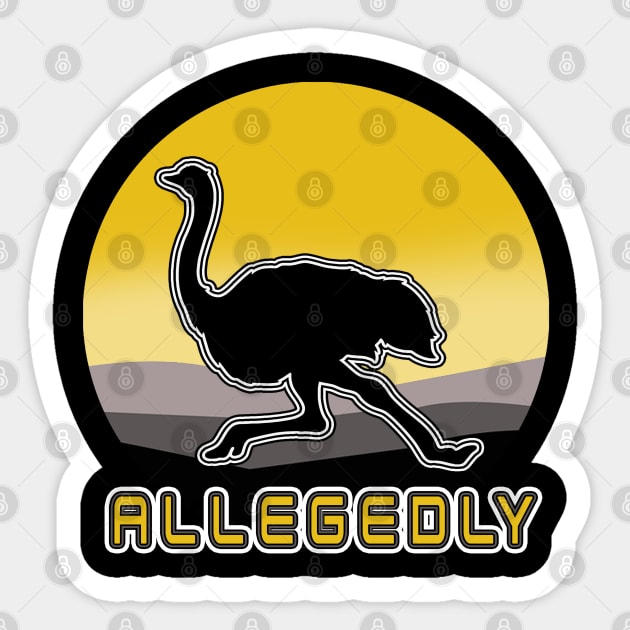 allegedly letterkenny ostrich vintage retro Sticker by DisenyosDeMike